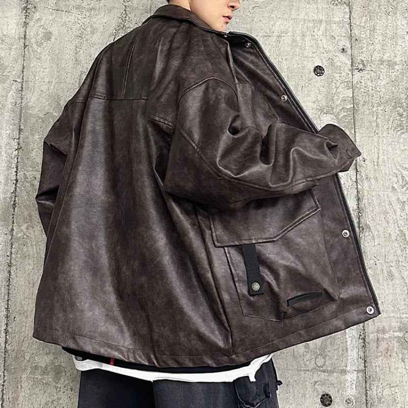 Men's Vintage American Motorcycle Leather Jacket