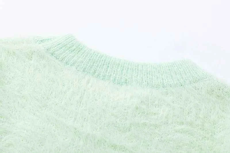 Y2K Pastel Chic Butterfly Knit Sweater