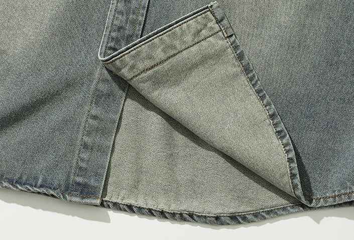 Snowflakes Heavyweight Denim Cargo Jacket