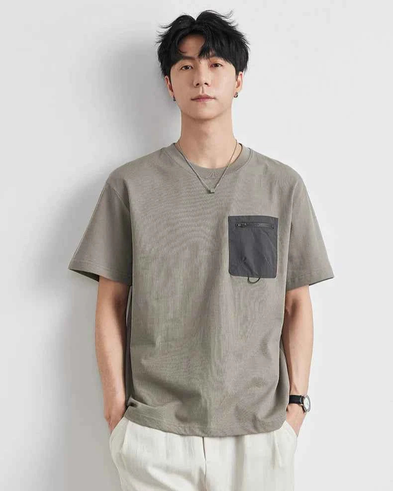 Men's Casual Summer Pocket Loose Fit T-Shirt