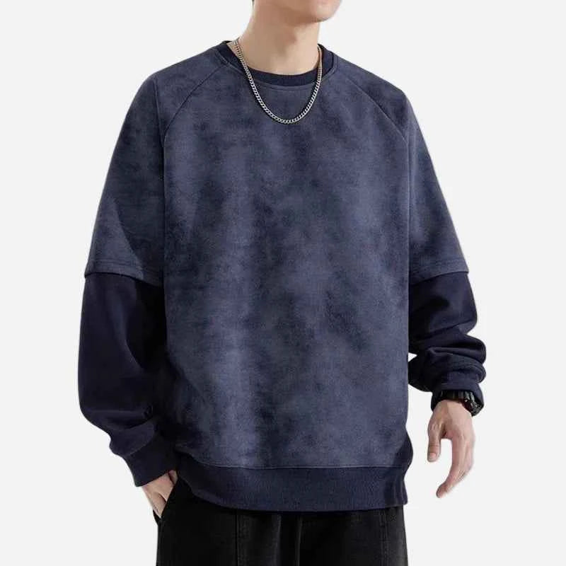 Y2K Style Fake Two Piece Crewneck Sweatshirt