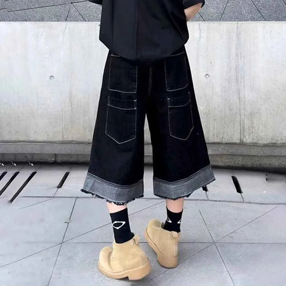 Retro Loose Fit Cool Cropped Denim Jorts