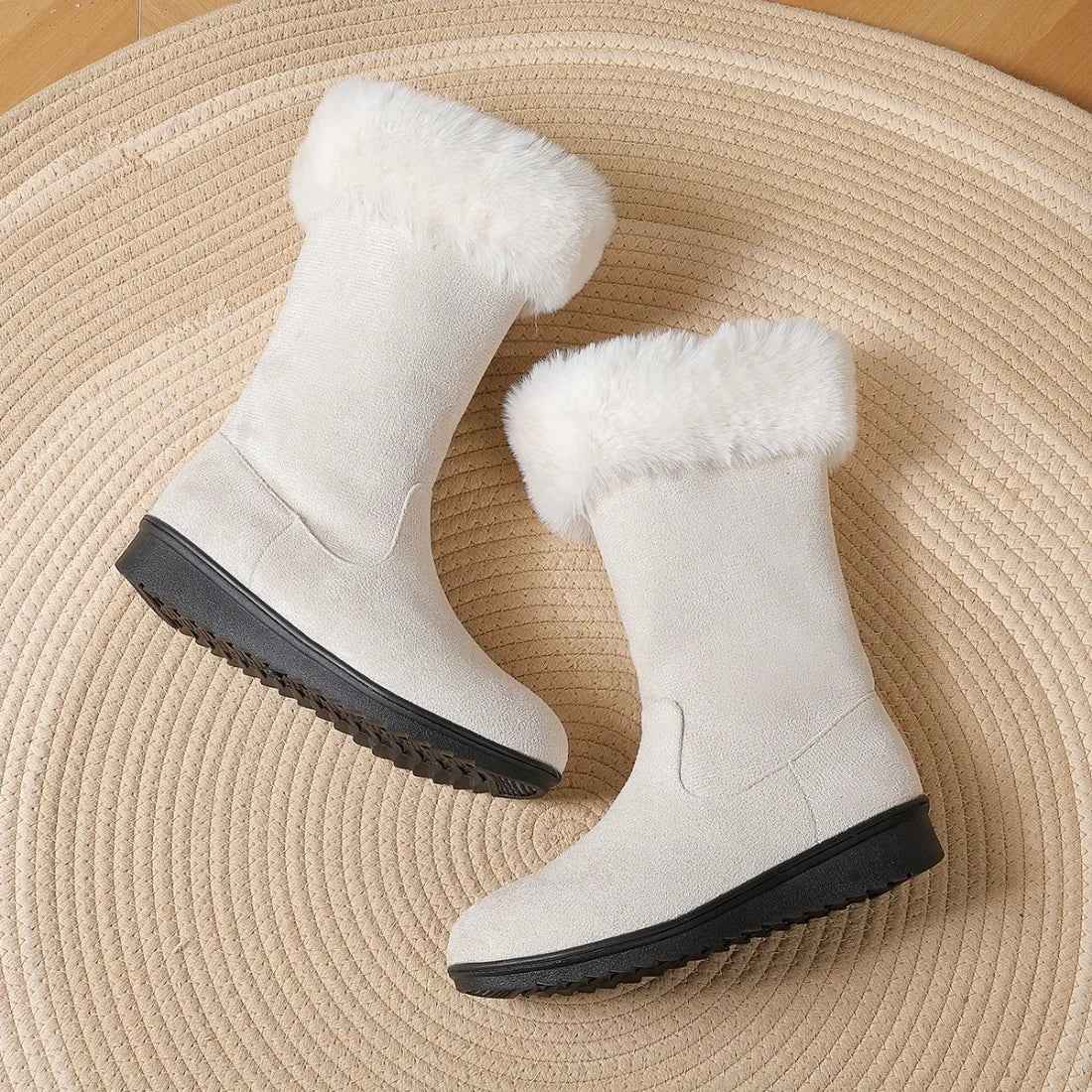 Winter Leather Snow Plush Sole Boot