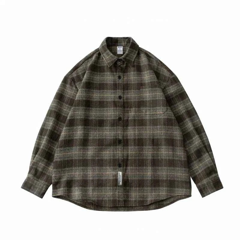 High Quality Vintage Plaid Coat Shirt
