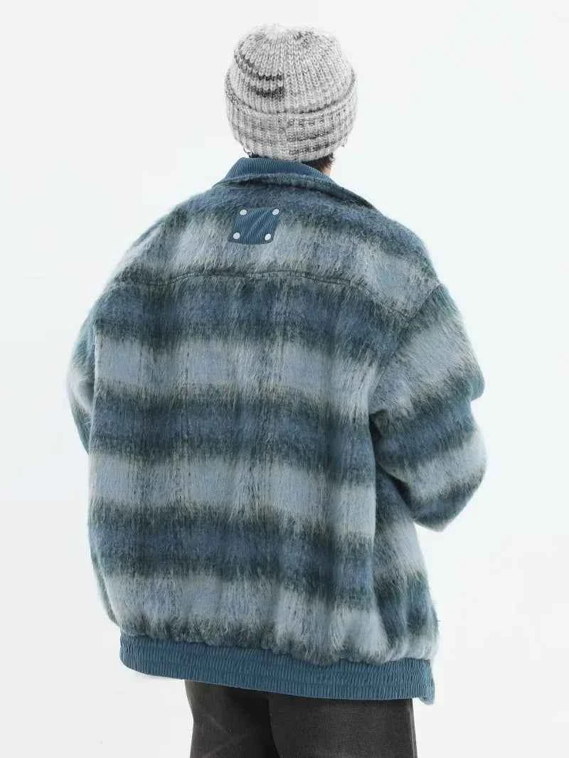 Streetwear Trendy Gradient Woolen Jacket