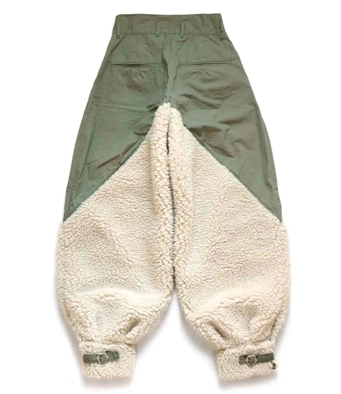 Durable Lambskin Stitched Military Style Sweatpants