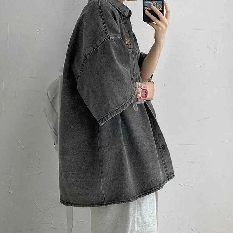 Stylish Hip Hop Retro Japanese Style Short Sleeve Shirt