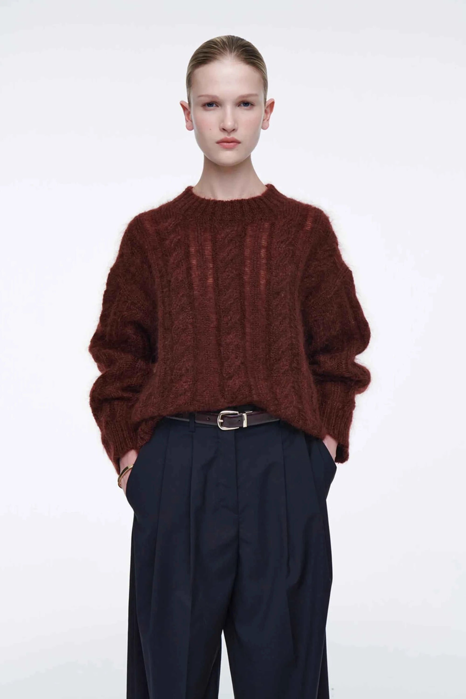 Women Casual Comfort Ethereal Spring Twist Knit Sweater
