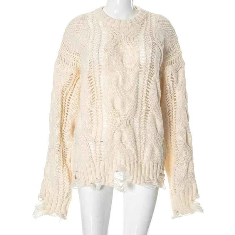 Women Luxury Knitted Essential Fringe Sweater
