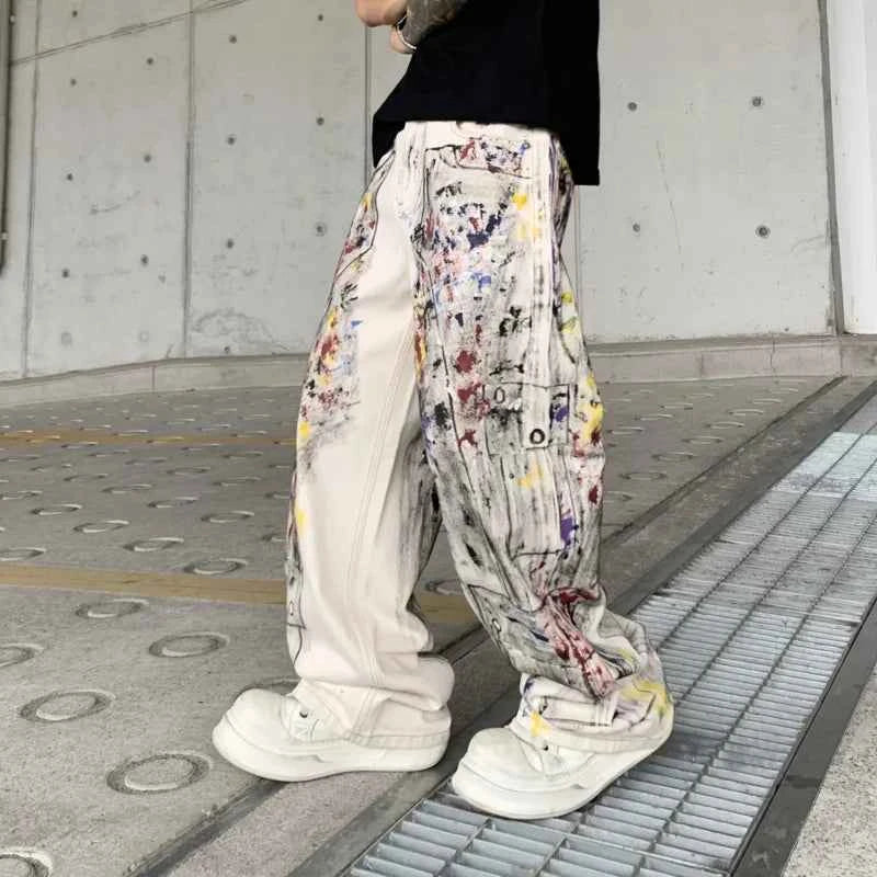 American Style High Street Loose Wide Leg Jeans