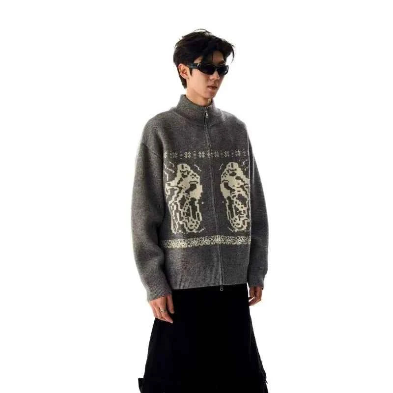 Y2K Versatile Retro High Street Zipper Cardigan