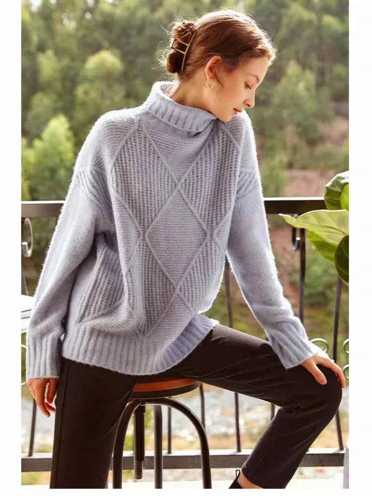 Y2K Cozy Chic Turtle Neck Casual Sweater