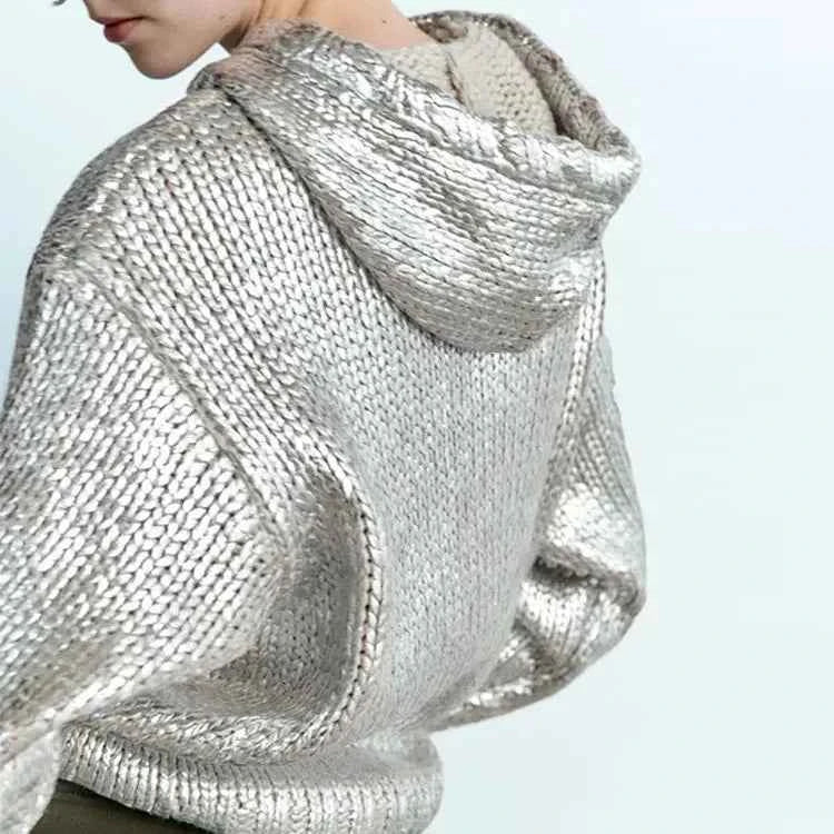 Metal Fragment Unique Round Neck SweatShirt