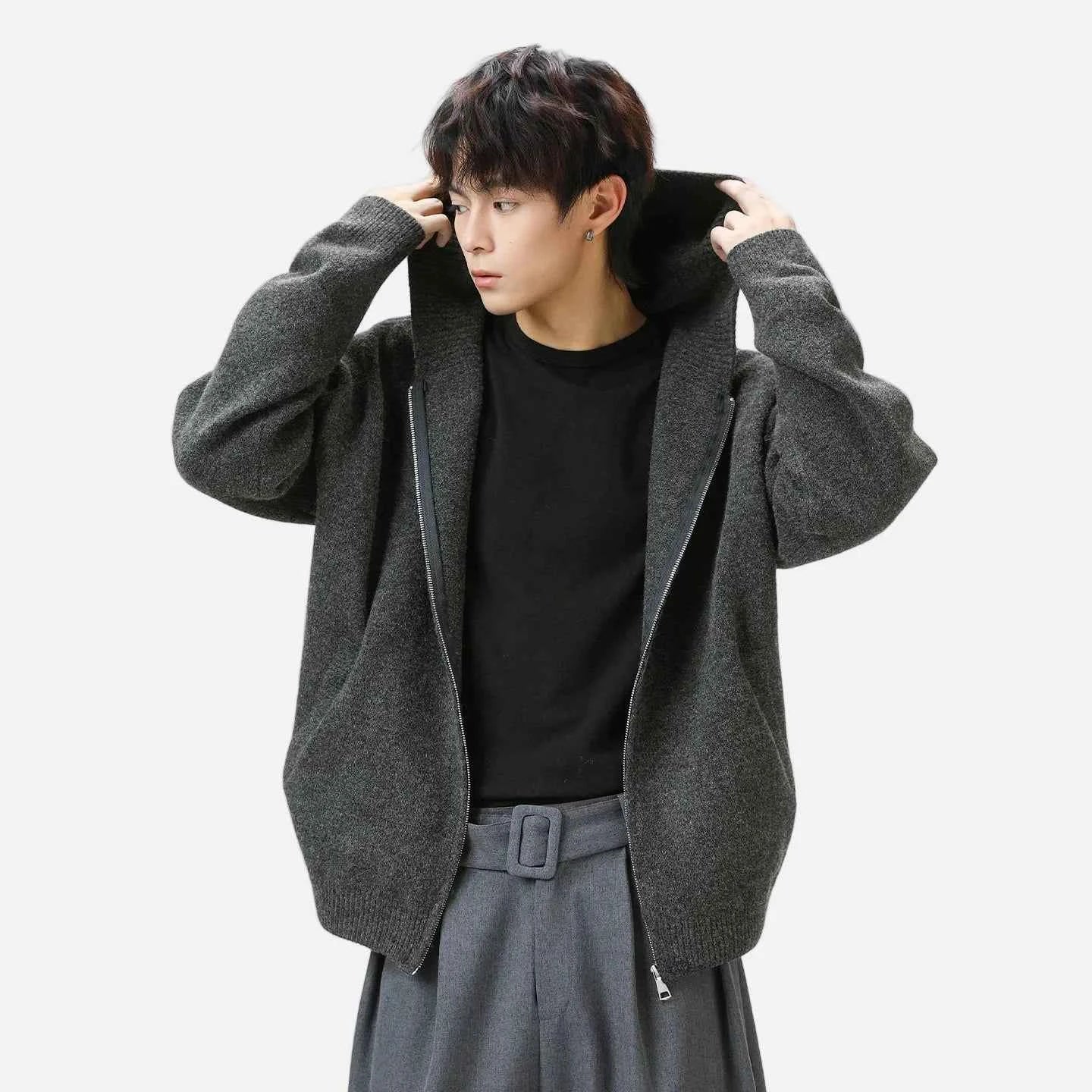 Cozy Y2K Heavyweight Cable Knit Cardigan