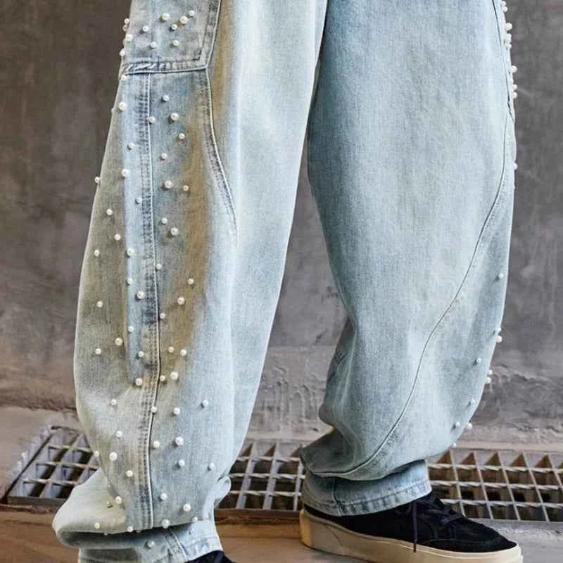Warm Baggy Hip Hop Wide Leg Denim Jeans