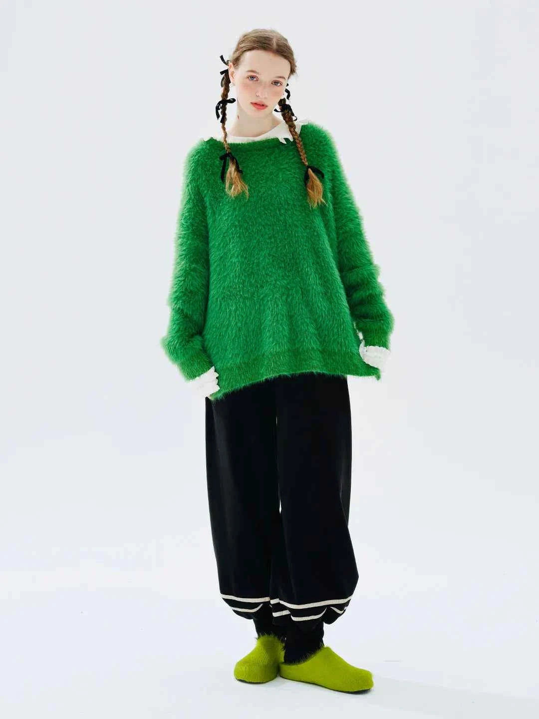Comfort Sweet Cozy Green Winter Sweater