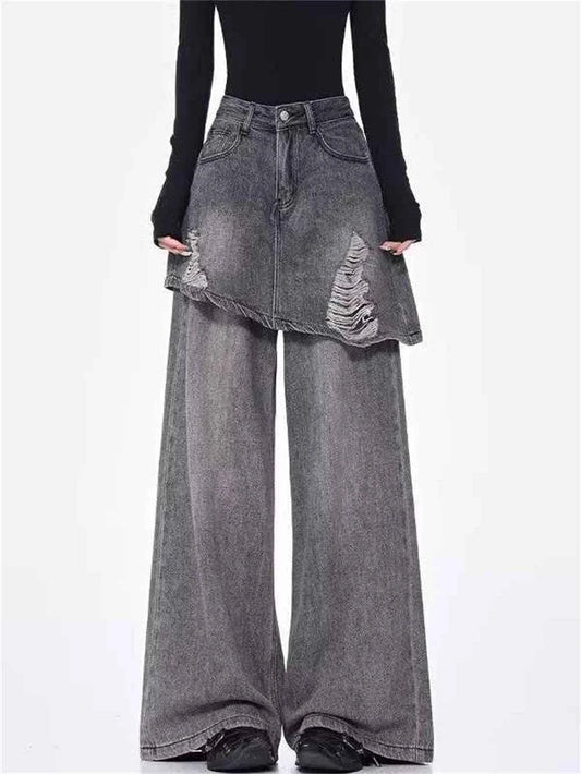 Patchwork Baggy Goblin Core Denim Jeans