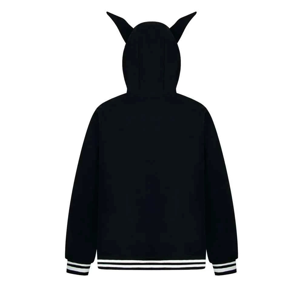 Autumn Embroidered Puppy Hooded Sweatshirt