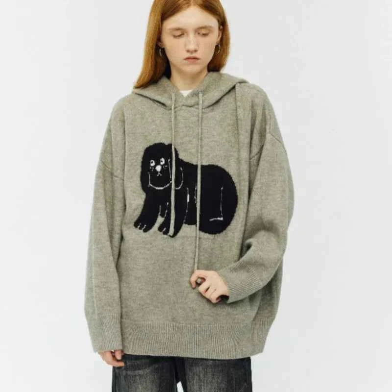 Women Animal Cool Gray Hip Hop Hoodie