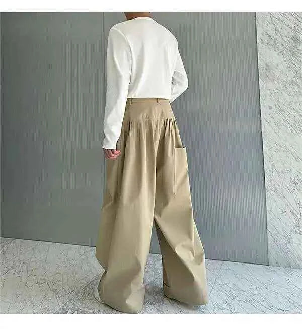 Casual Original Splicing Design Wide Leg Pants