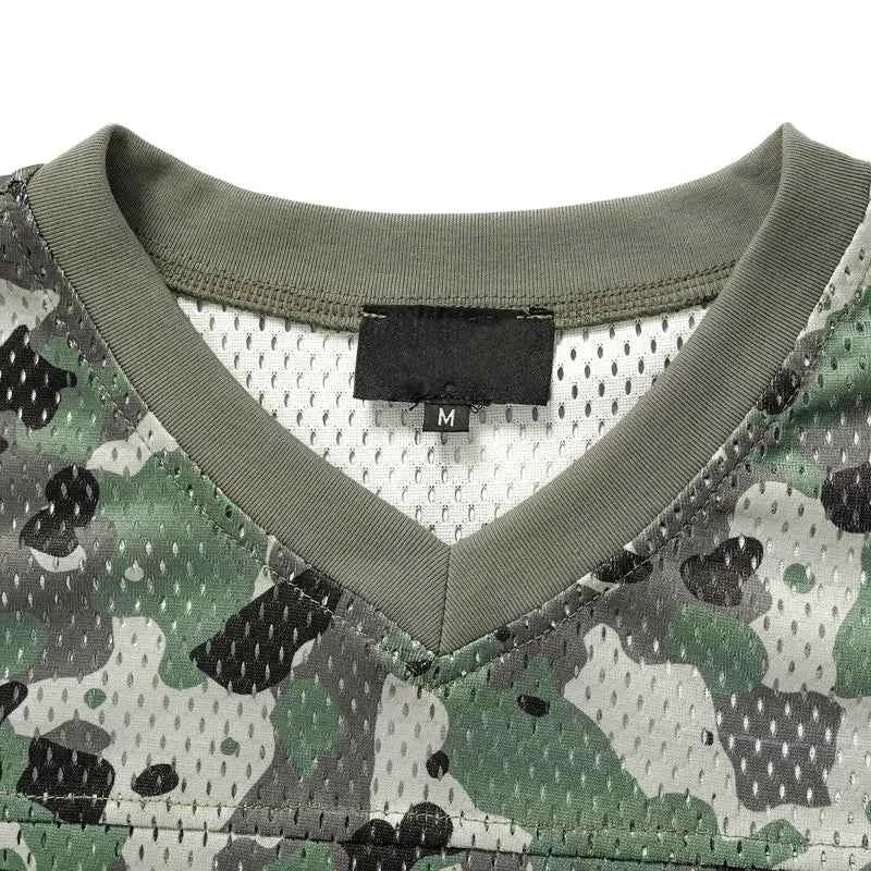 Stylish Mesh Jersey Graphic Camouflage T-Shirt