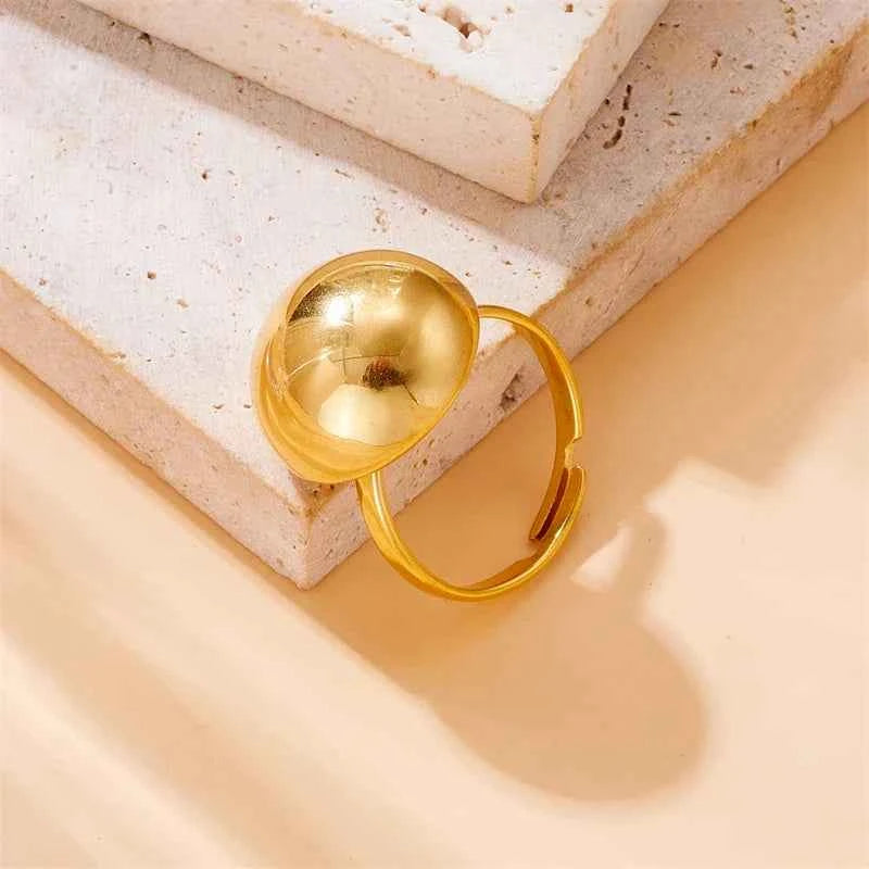 Gold Stainless Steel Open Finger Rings