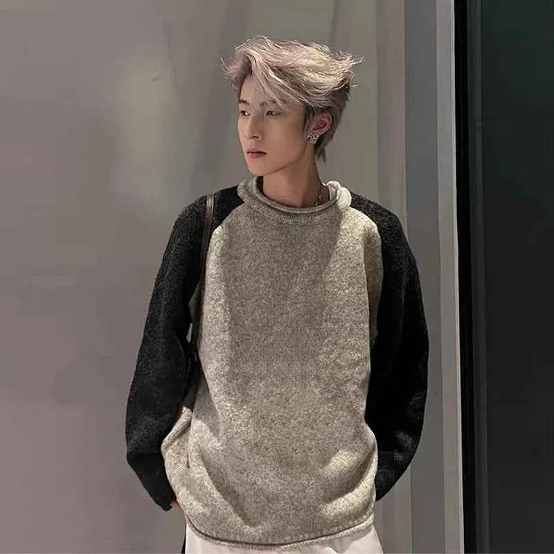 Casual Luxury Knitted Patchwork Relax Sweater
