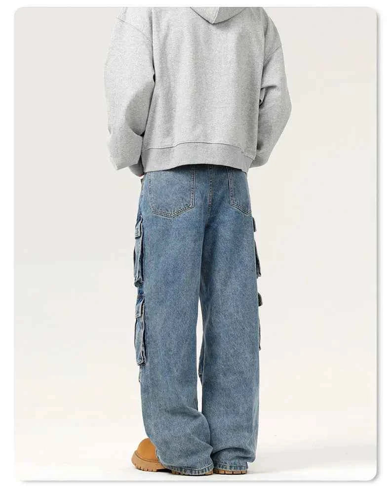 Y2K Trendy Effortless Baggy Cargo Tooling Jeans