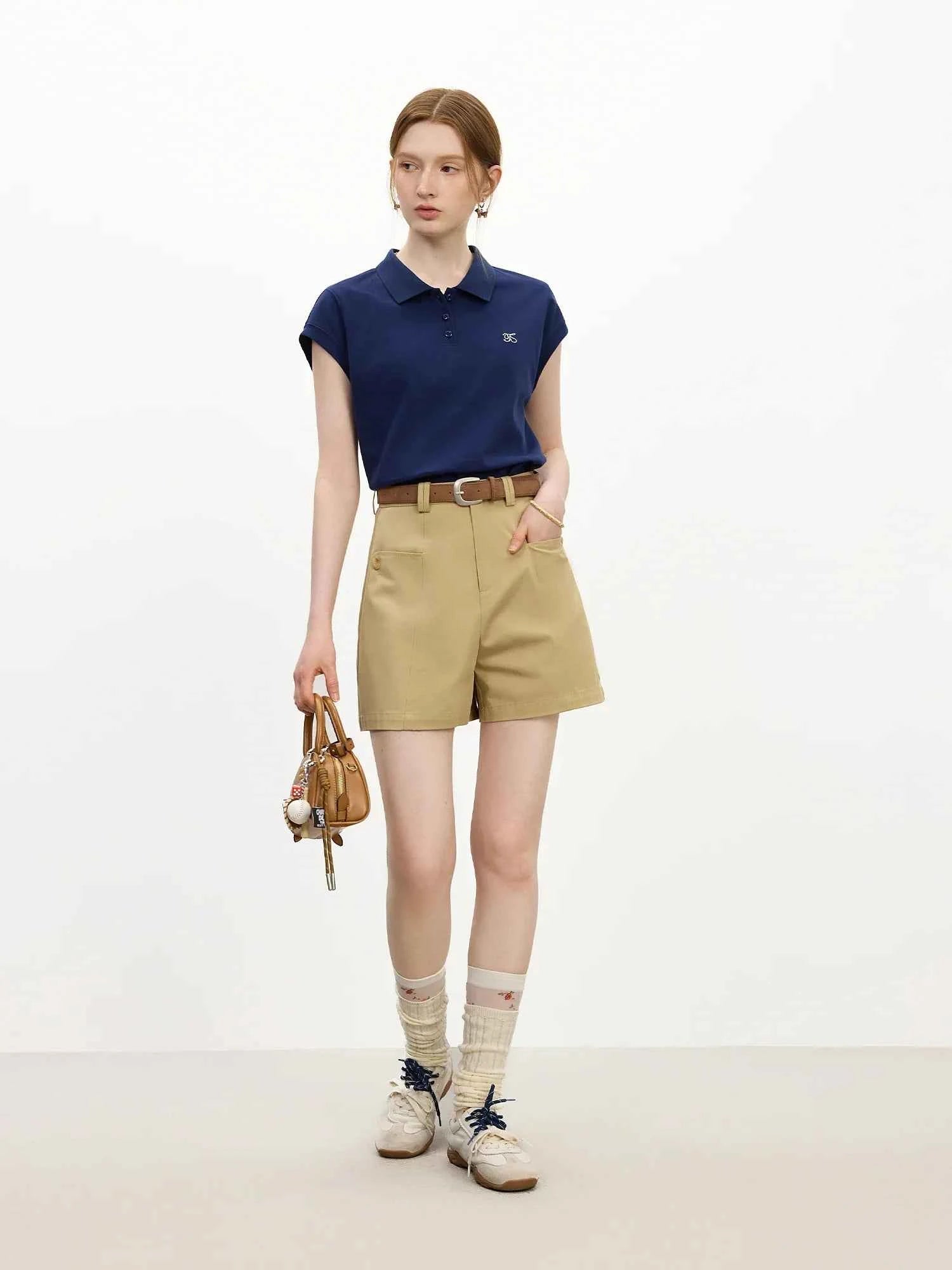 Women Youthful Summer Sporty Linen Blend T-Shirt