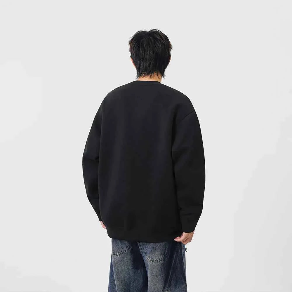 Cozy Embroidered Logo Crew Neck Sweatshirt
