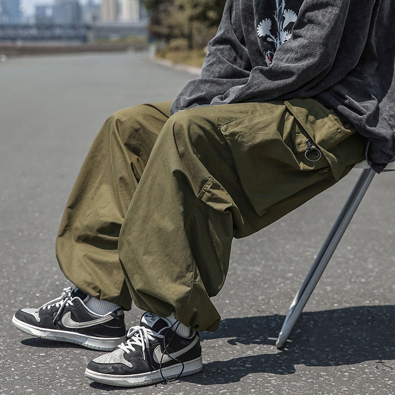 Straight Elastic Ankle Style Baggy Pants