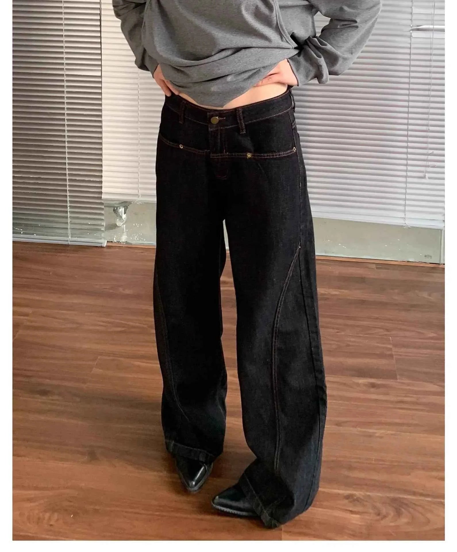 Vintage Casual High Waist Wide Leg Jeans
