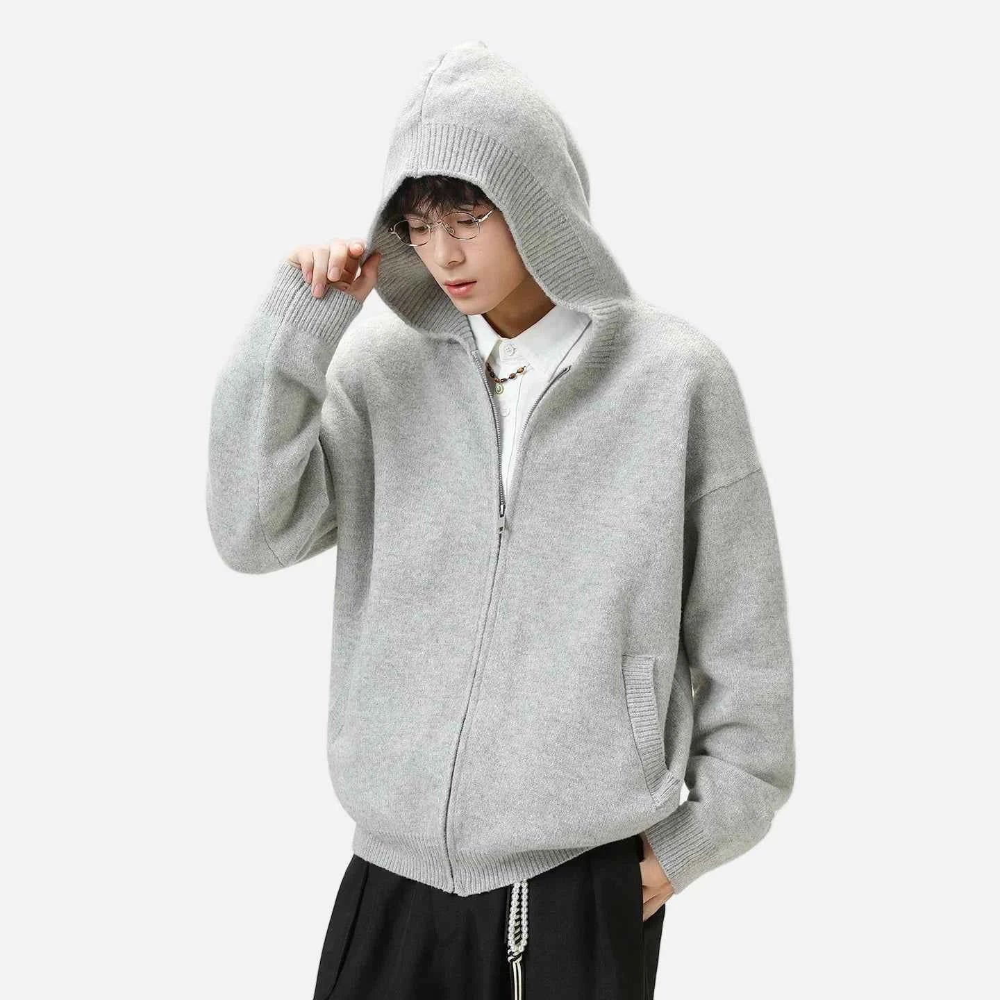 Cozy Y2K Heavyweight Cable Knit Cardigan