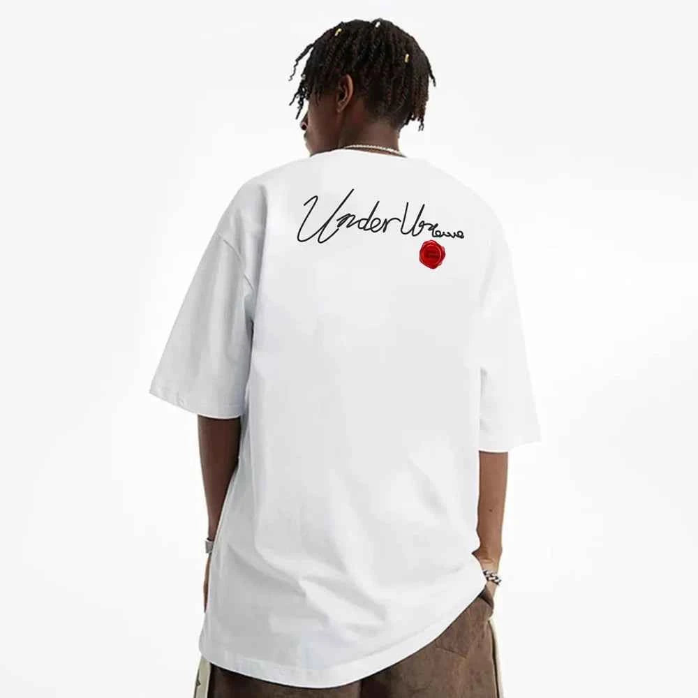 Retro Trendy Short-Sleeved Letters T-Shirt