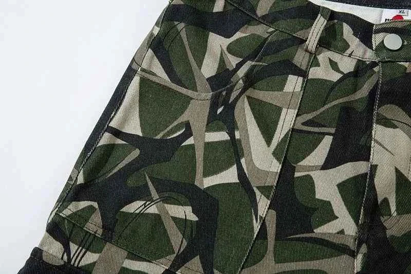 Streetwear Camouflage Loose Fit Printed Cargo Pants