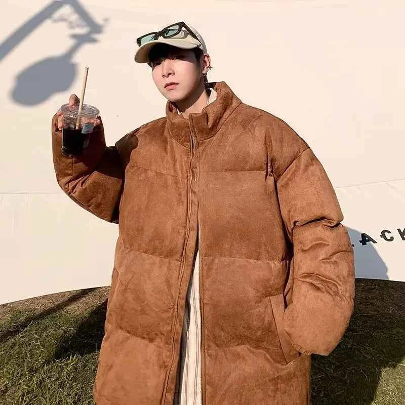 Warm Japanese Style Windproof Fleece Puffer Coat