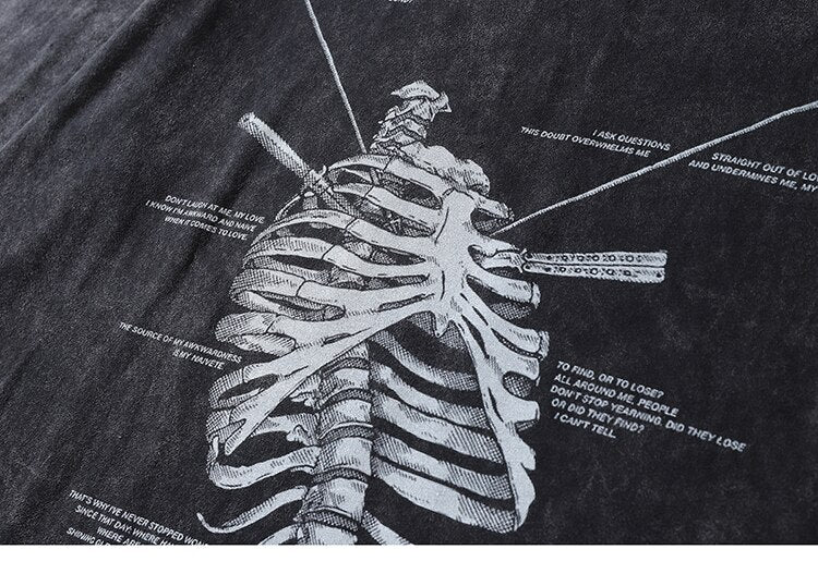 Charcoal The sternum Diagram T-Shirt