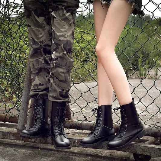 Luxury Modern Thick-Soled Strap Boots
