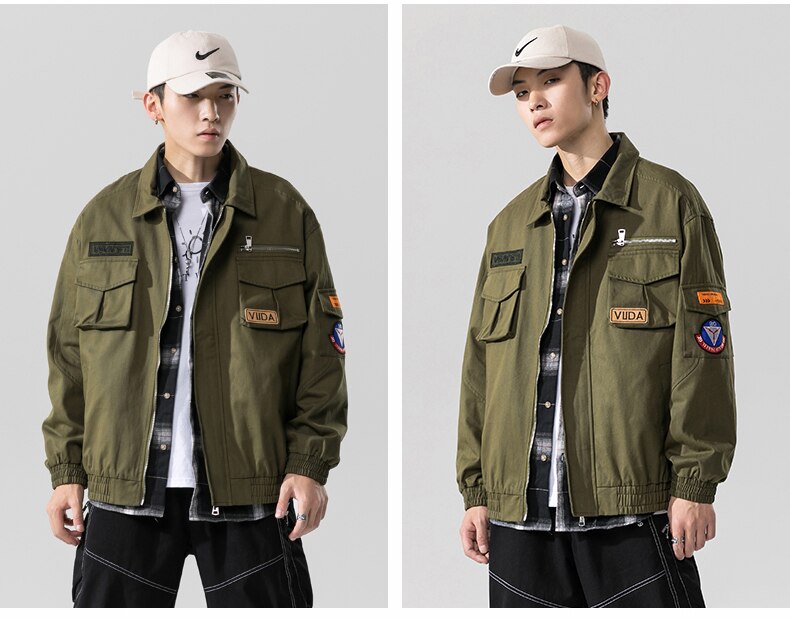 Double Welt Pocket Zipper Style Jacket