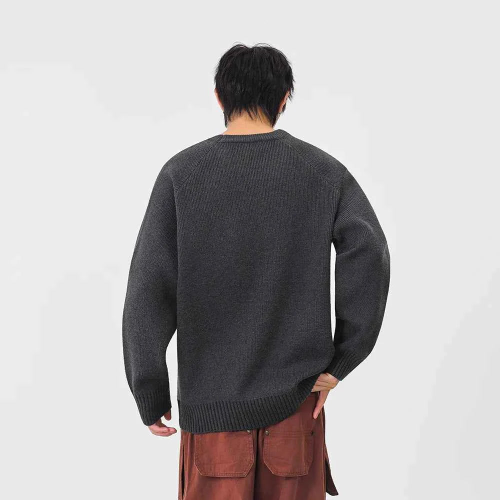 Stylish Crew Neck Knitted Jumper Sweater