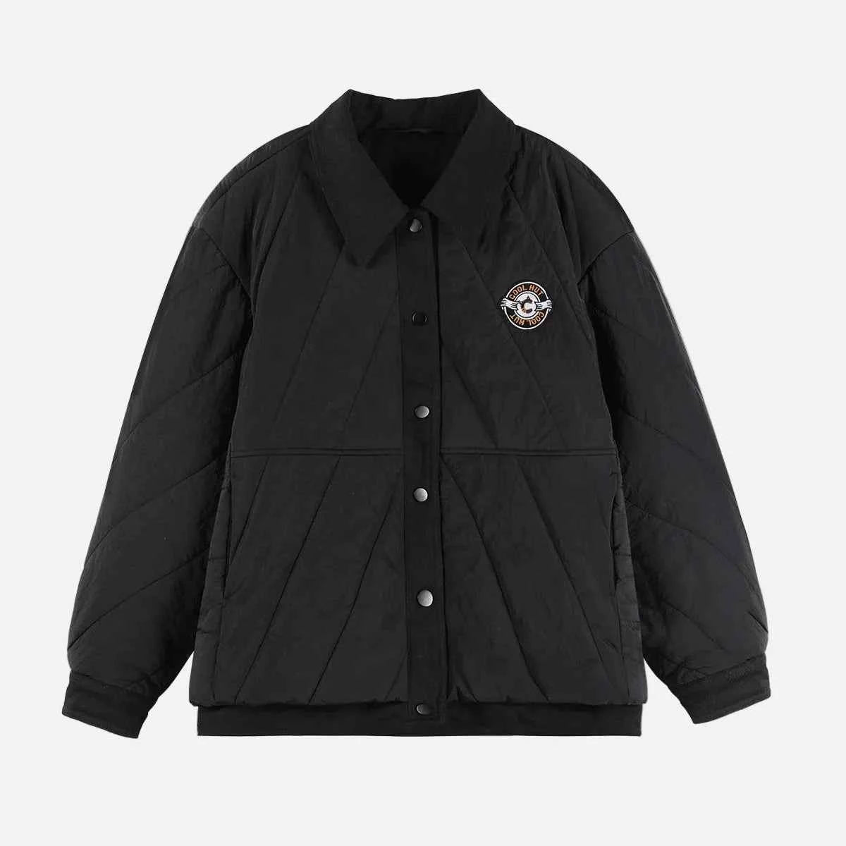 Lightweight Lapel Cotton Puffer Jacket