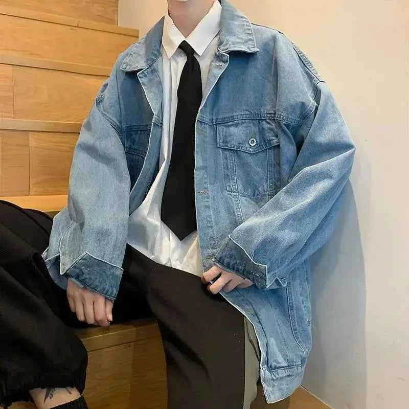 Stylish Solid Color Loose Fit Button Denim Jacket