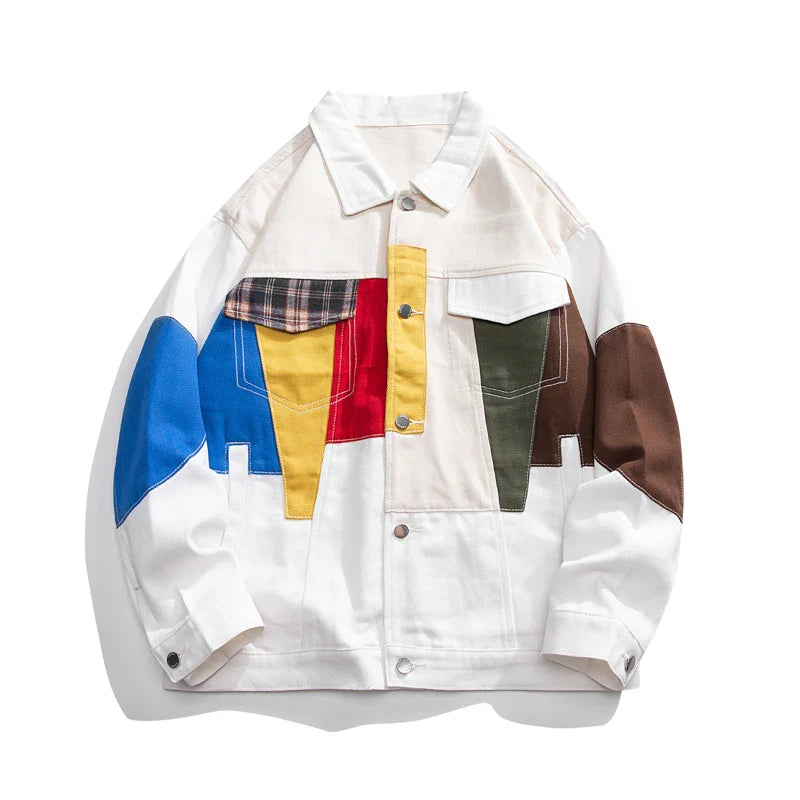 Color Block Multi Patchwork Jacket