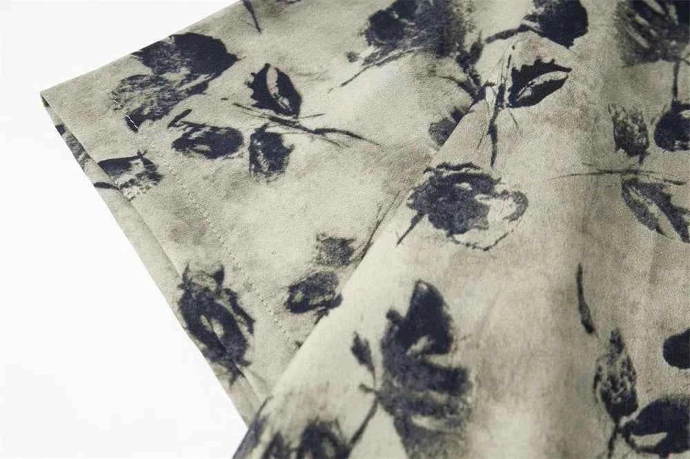 Lightweight Y2K Floral Print Short Sleeve Beach Shirt