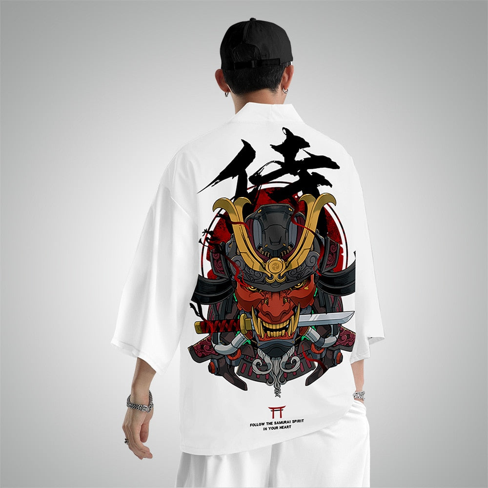 Demon Samurai Warrior Kimono Shirt