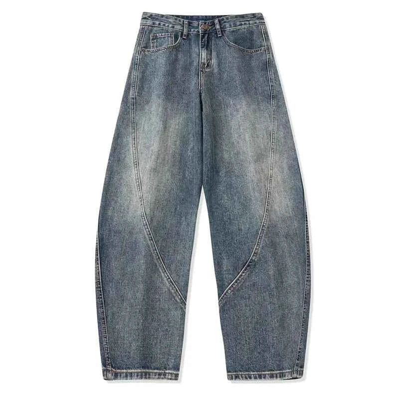 Men's Cool Vintage Straight Wide Leg Denim Jeans