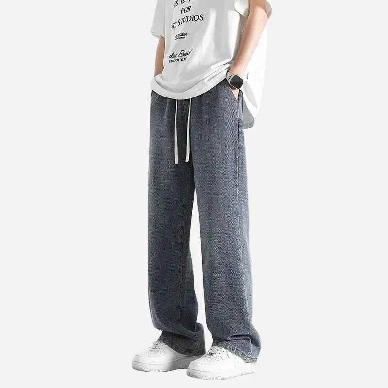 Y2K Casual Loose Wide Leg Solid Color Jeans