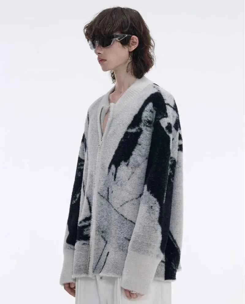Elegant Relaxed Fit Contrast Color Knitted Sweater - Luxury Minimalist Colorblock Knit