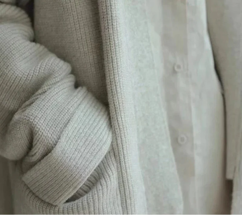 Chinese Style Strap Knit Casual Cardigan - Luxuryurbanwear