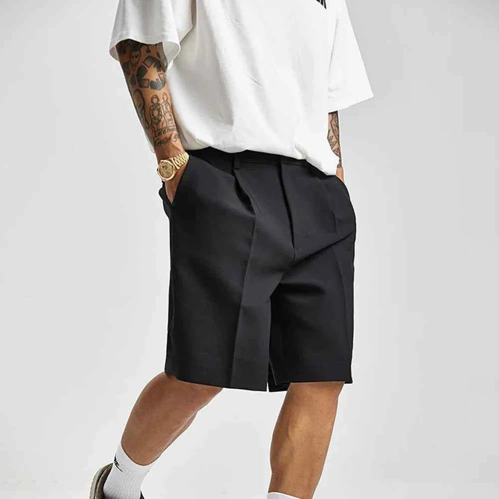 Cool Black Summer Chic Solid Short